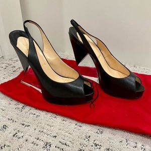 Christian Louboutin-Rosemin 120 Kid/Plexi Heel